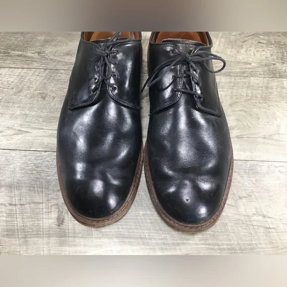 Allen Edmonds Academy Mens Black Leather Oxfords Lace Up Preppy Shoes Size 11.5
